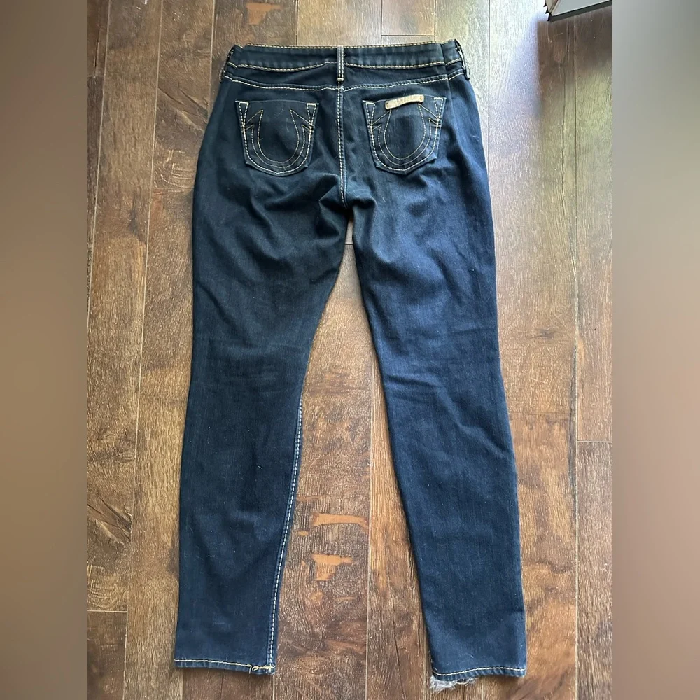 True Religion Dark Wash Skinny Jeans EUC